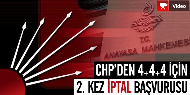 CHP'den 2. Kez İptal Başvurusu