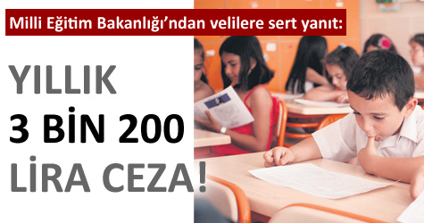 Çocuğunu okula göndermeyene ceza