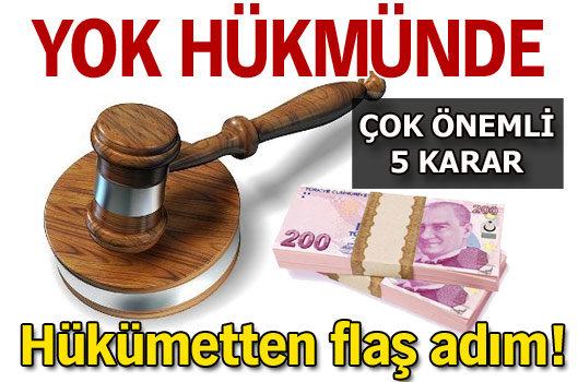 Yargının iptal kararları uygulanmayacak!