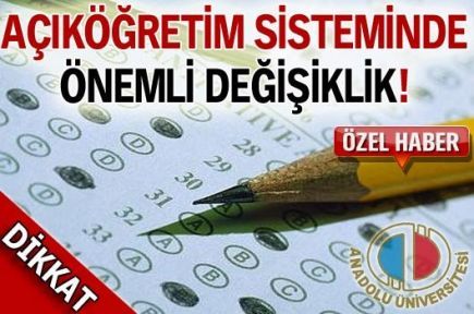 Açıköğretim Sınavlarına Merkezi Başvuru Geldi