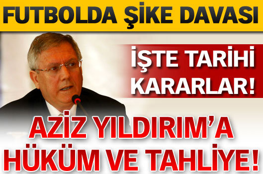 Aziz Yıldırım tahliye edildi