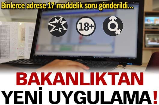 Bakanlıktan test uygulaması!