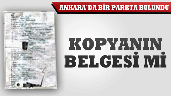 Şüpheleri güçlendiren kağıt