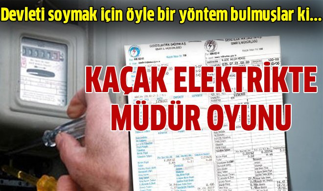 Kaçak elektrikte müdür oyunu