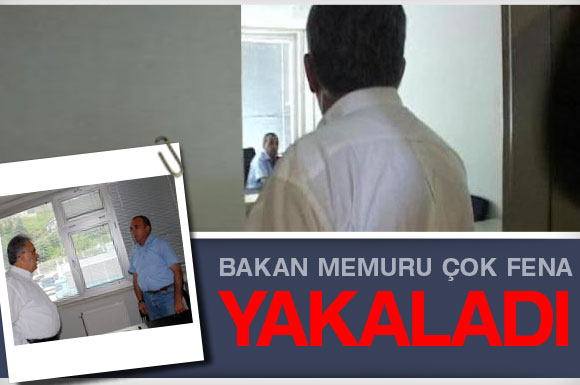Bakan memuru çok fena yakaladı