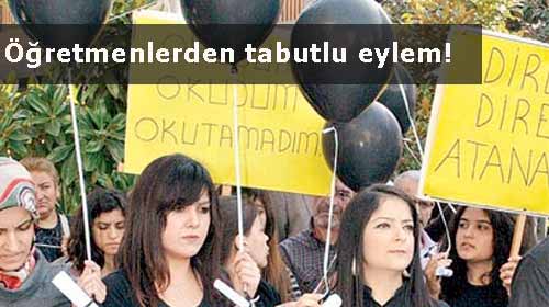 Öğretmenlerden tabutlu eylem!