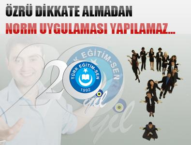 ÖZRÜ DİKKATE ALMADAN NORM UYGULAMASI YAPILAMAZ...