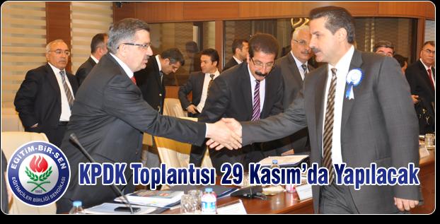 KPDK Toplantısı 29 Kasım’da Yapılacak