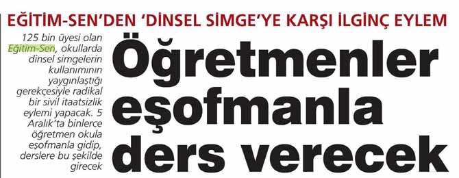 Öğretmenlerden Eşofmanlı Eylem