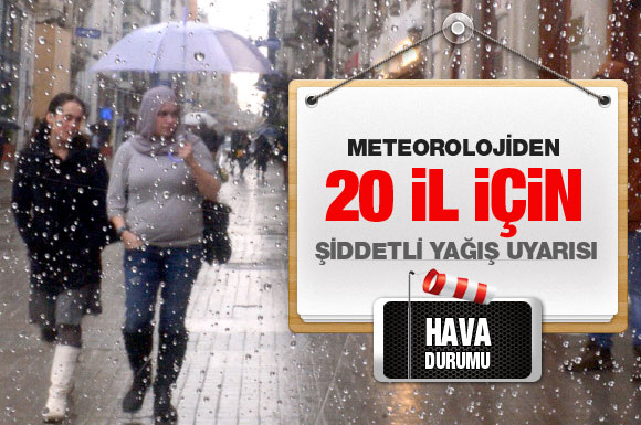 Meteorolojiden kuvvetli yağış uyarısı