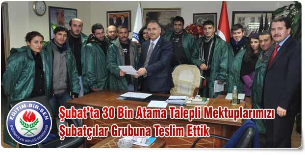 Eğitim Bir Sen'de "30 bin atama" mektubu