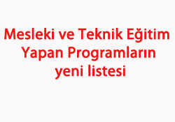 Mesleki ve Teknik Eğitim Programları