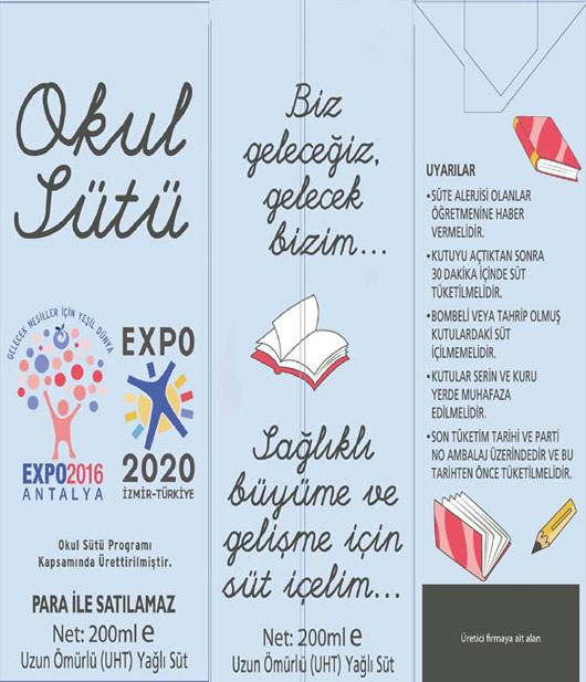 Okul sütlerinin ambalajı değiştirildi