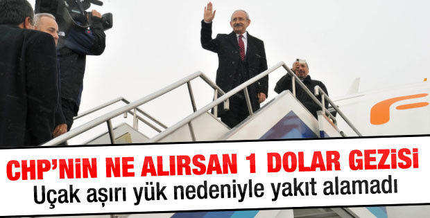 CHP heyetini taşıyan uçakta bavul rötarı