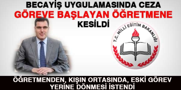 Becayişe gitmeyenin cezası diğer öğretmene kesildi