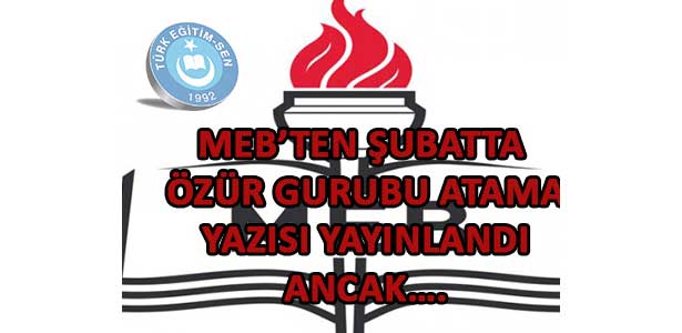 MEB Özür Grubu Atama Yazısı Değerlendirmesi