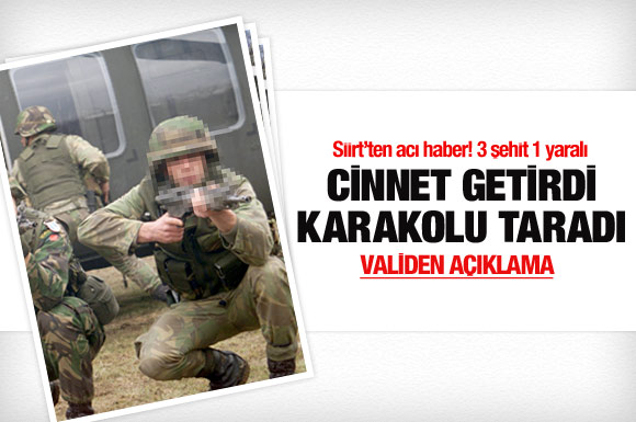Cinnet getiren asker karakolu taradı! 3 şehit