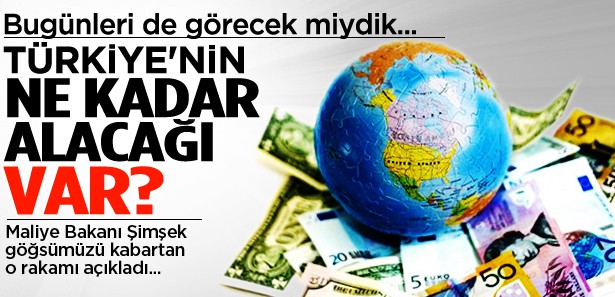 Türkiye'nin dünyadan ne kadar alacağı var?