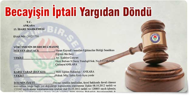 Becayişin İptali Yargıdan Döndü