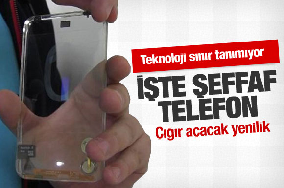 Şeffaf telefon ürettiler