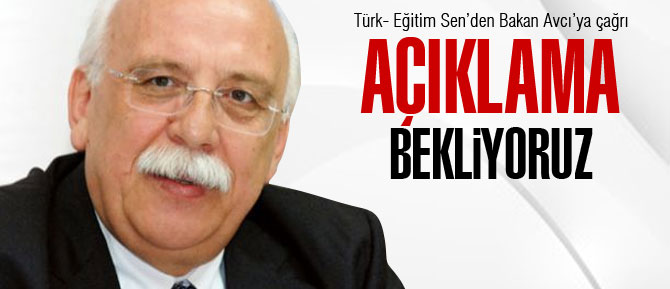 Nabi Avcıdan Açıklama Bekliyoruz