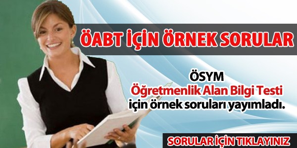 Öğretmenlik Alan Bilgisi Testi için örnek sorular