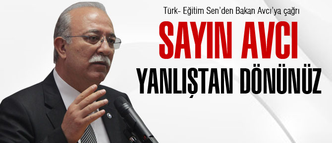 Sayın Avcı Yanlıştan Dönünüz