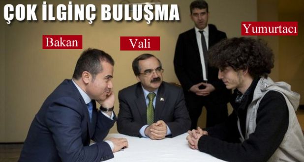 Bakan Suat Kılıç kendisine yumurta atan öğrenciyle buluştu