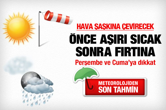 Önce aşırı sıcak ardından yağmur