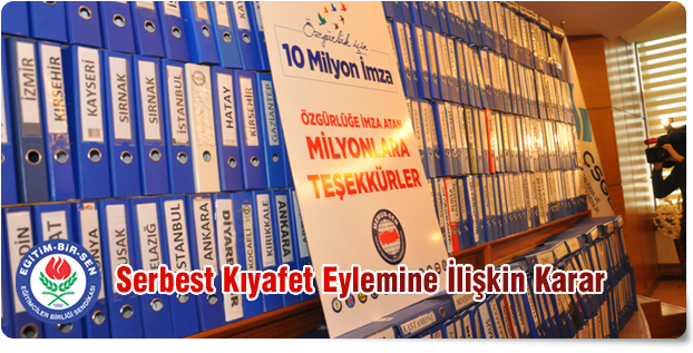 Serbest Kıyafet Eylemine İlişkin Karar
