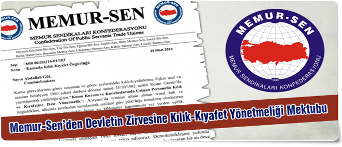 Devletin Zirvesine Kılık-Kıyafet Yönetmeliği Mektubu