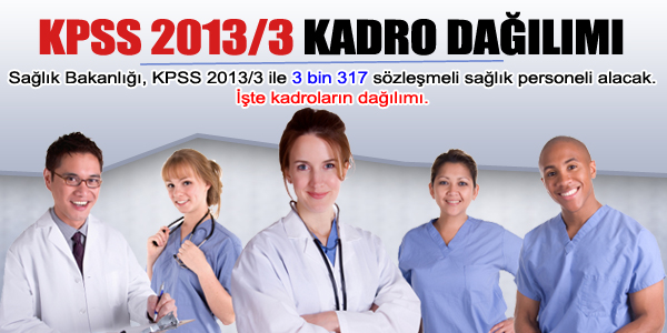 KPSS 2013/3 kadro dağılımı belli oldu