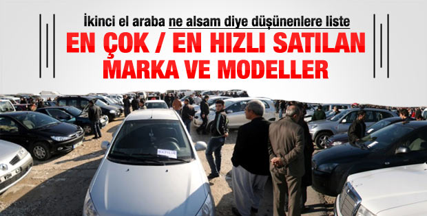 İkinci el araçta en çok satılan model ve marka