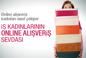 Çalışan kadının online alışveriş sevdası