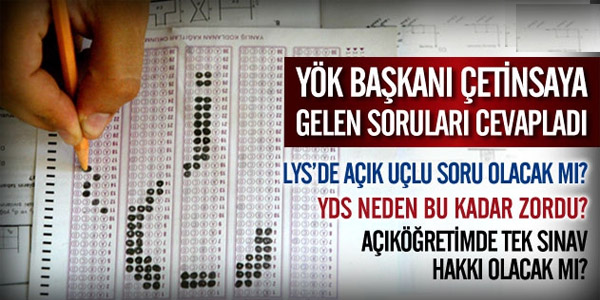 YÖK Başkanı Çetinsaya'dan gündeme dair önemli açıklamalar