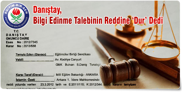 Danıştay, Bilgi Edinme Talebinin Reddine ‘Dur’ Dedi