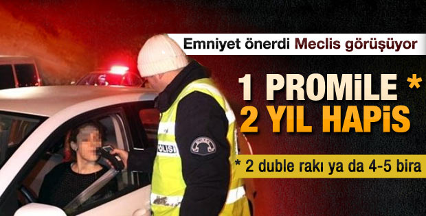 1 promile 2 yıl hapis cezası geliyor