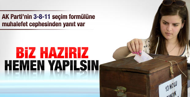 Muhalefet partilerinden anında cevap