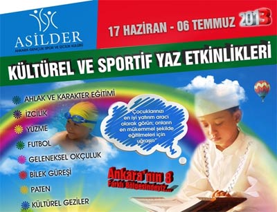 Ankara ASİLDER Yaz Etkinlikleri Kayıtları Başlıyor