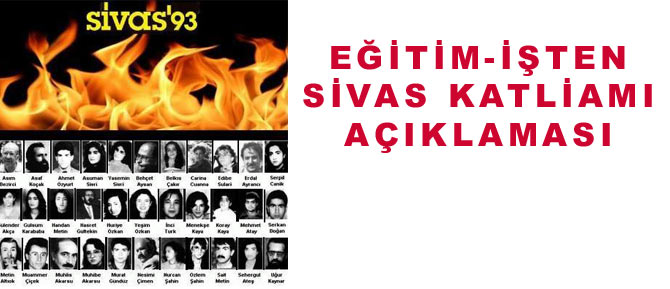 Eğitim-İş'ten Sivas Olayları Açıklaması