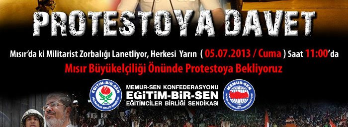 Mısır’da Yaşanan Militarist Zorbalığı Lanetliyoruz