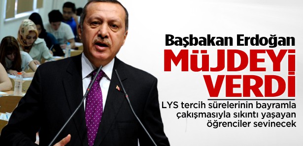 Erdoğan'dan LYS'ye girenlere müjde