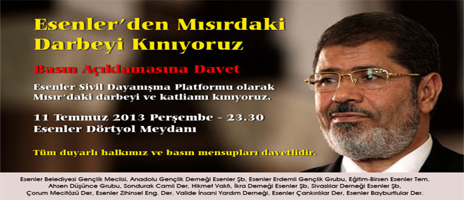 Esenler’den Mursi’ye Tam Destek