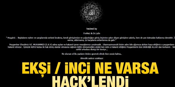 Ekşi Sözlük ve İnci Sözlük hacklendi