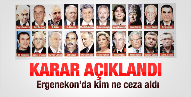 Ergenekon kararı açıklandı