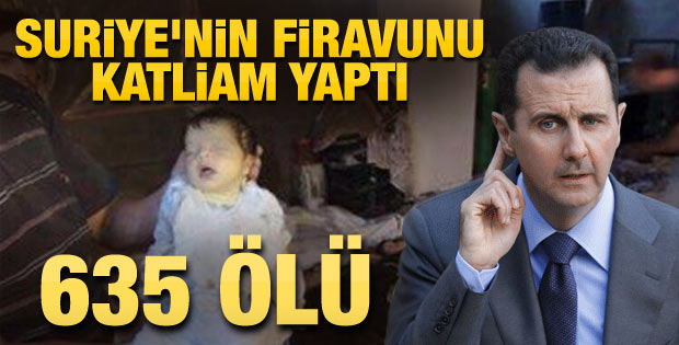 Suriye'de katliam: 635 ölü