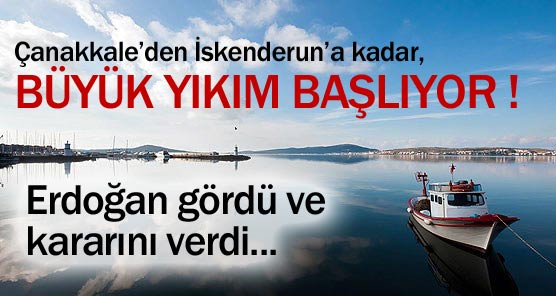 Sahildeki o binalar yıkılıyor !