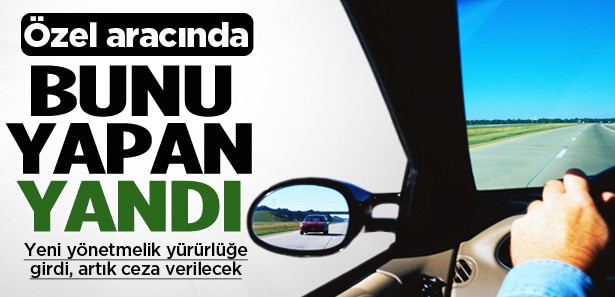 Özel aracında sigara içenler yandı