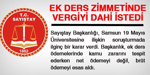 Sayıştay'ın yanlış ek ders kararı