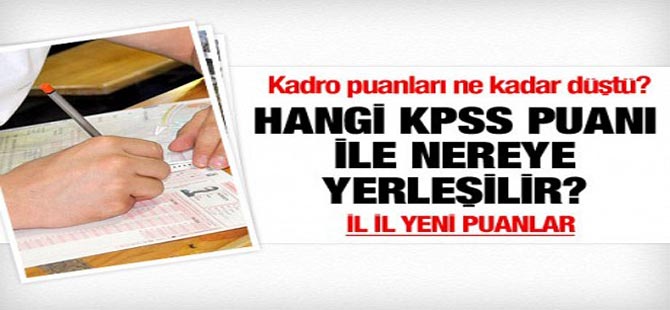 Hangi KPSS puanı ile nereye yerleşilir?